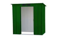 Duramax Duramax Pent Roof ECO kovinska vrtna lopa 2,5 m² s talno konstrukcijo, zelena