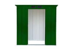 Duramax Duramax Pent Roof ECO kovinska vrtna lopa 2,5 m² s talno konstrukcijo, zelena