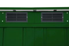 Duramax Duramax Pent Roof ECO kovinska vrtna lopa 2,5 m² s talno konstrukcijo, zelena