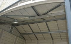 Duramax Duramax Apex Pro vinilna vrtna hišica 7,6 m² s talnim okvirjem, siva/antracitna