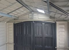 Duramax Duramax Apex Pro vinilna vrtna hišica 7,6 m² s talnim okvirjem, siva/antracitna