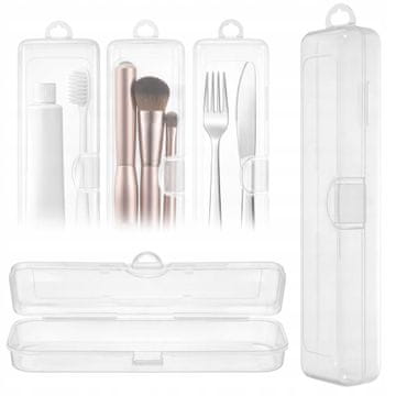 Korbi Prozoren potovalni etui za ščetko in čopiče