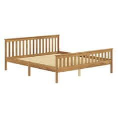 eoshop Dvoposteljna postelja TORINO 180x200 cm, masivni bor, voskana, letveno dno