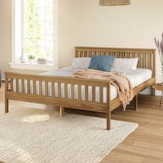 eoshop Dvoposteljna postelja TORINO 180x200 cm, masivni bor, voskana, letveno dno