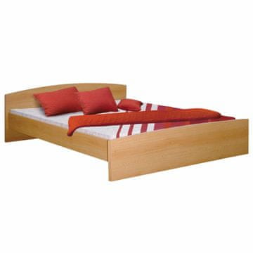 eoshop Zakonska postelja 180x200 cm, dekor buk, z vzglavjem (brez letvic in vzmetnice)