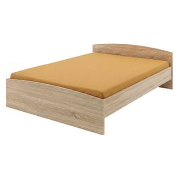 eoshop Zakonska postelja 160x200 cm, hrast Sonoma, laminat, z vzglavjem, model 50341