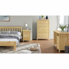 eoshop Dvoposteljna postelja TORINO 180x200 cm, masiven bor, lakirana, brez letvic in vzmetnice