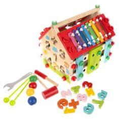 Kruzzel Kruzzel Montessori lesena didaktična hiška 5v1