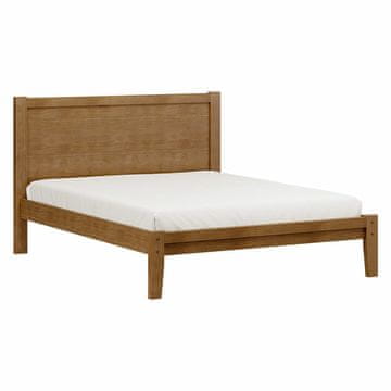 eoshop Zakonska postelja PRATA 160x200 cm, masiven bor/MDF, dekor hrast