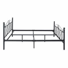 eoshop Kovinska postelja SALSA 140x200 cm, črna, brez letvic in vzmetnice