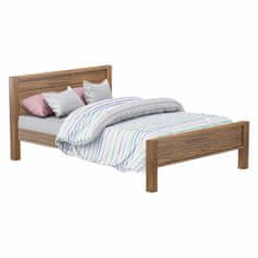 eoshop Dvoposteljna postelja EL DORADO 180x200 cm, masiven bor, antik hrast lakirana