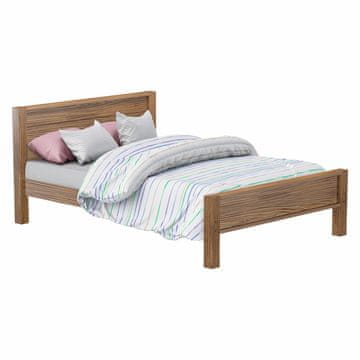 eoshop Dvoposteljna postelja EL DORADO 180x200 cm, masiven bor, antik hrast lakirana