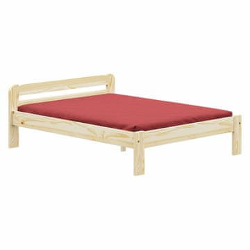 eoshop Masivna borova zakonska postelja MAX 2 160x200, lakirana z vzglavjem