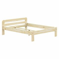 eoshop Masivna borova zakonska postelja MAX 2 160x200, lakirana z vzglavjem