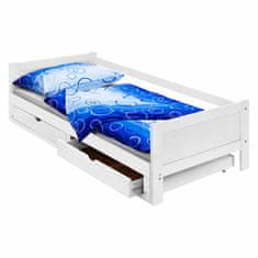 eoshop Raztegljiva postelja DIANA 90–180 x 200 cm, masivni bor, bel lak