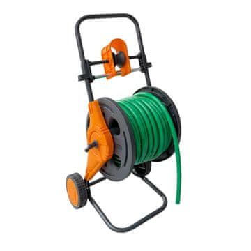 Northix Kovinski voziček za cev 60 m s kolutom in vodilom na kolesih