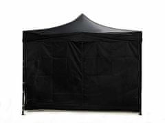 Greenline pop-up paviljon s kompletom 4 sten - 3x3m - črn