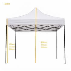 Greenline pop-up paviljon s kompletom 4 sten - 4x4m - bel