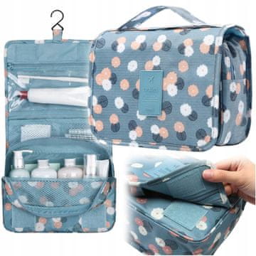 Korbi Viseča potovalna kozmetična torbica modra