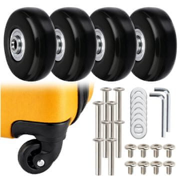 Korbi Komplet 4 tihih gumijastih koles za kovček