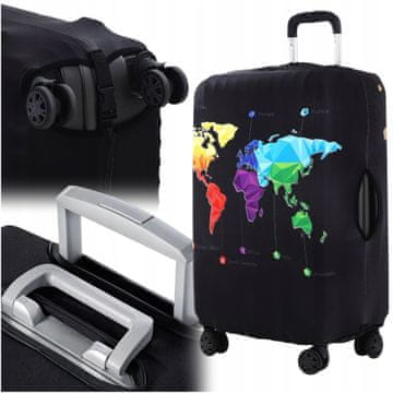 Korbi Elastična prevleka za kovček XL Mapa sveta