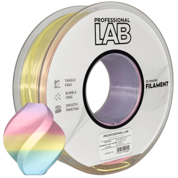 Professional Lab Silk PLA Mavrica Svetle Barve filament 1.75mm - Professional Lab Sijajni Filament za 3D Tisk (1kg Kolut)