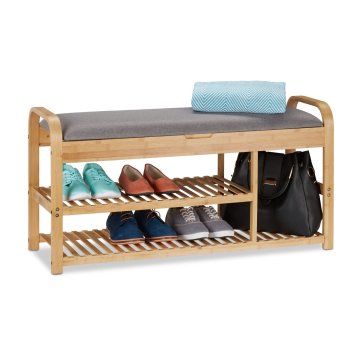 Northix Klop za čevlje z oblazinjenim sedežem in prostorom za shranjevanje