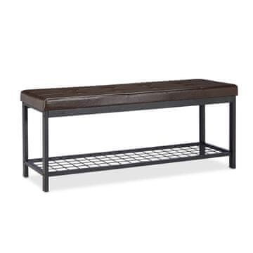 Northix Klop za čevlje XXL z oblazinjenim sedežem in mrežasto polico