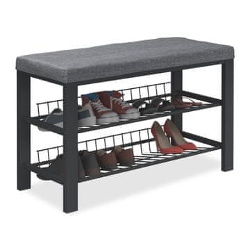 Northix Klop za čevlje z oblazinjenim sedežem in kovinskim stojalom, sodoben dizajn