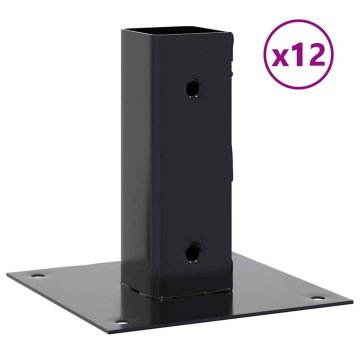 Vidaxl Podstavki za stebre Kvadratni 12 kosov Antracit 51x51 mm
