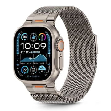 Tech-protect Milano Vanguard pašček za Apple Watch 44/45/46/49mm, titanium