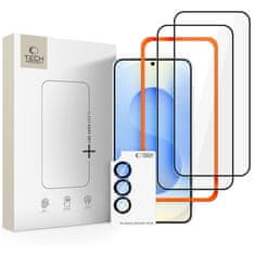 Tech-protect Easy Set 3x zaščitno steklo za Samsung Galaxy S26, črno