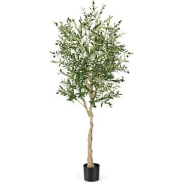 Northix Umetna oljka s 1296 listi in 72 plodovi oljk, 182 cm, realistično
