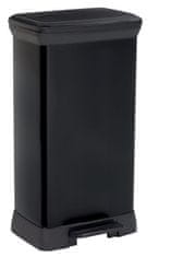 Curver Deco Bin koš za odpadke 50 l, črn, s pedalom