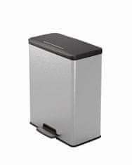 Curver Deco Bin koš za smeti 65 l, srebrn, s pedalom