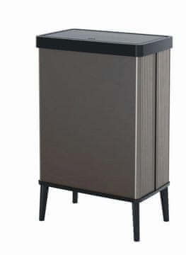 Curver Curver Verto High koš za smeti 54 l, siv, 360° dizajn, pokrov, protizdrsne noge