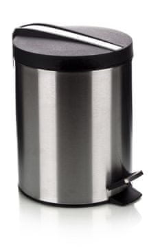 Banquet Nastavni koš za odpadke SOLISTE NEW 12 l, okrogel, inox, z notranjo posodo