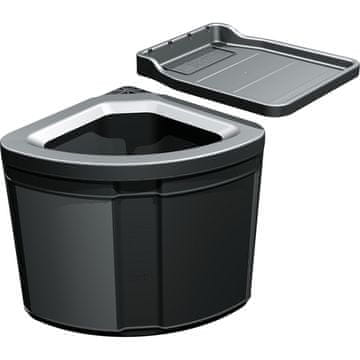 Franke Samostoječi plastični koš za smeti Pivot 27 l, črn, s polico nad košem