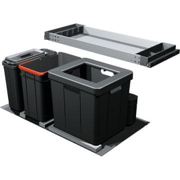 Franke Vgradni izvlečni koš za ločevanje odpadkov COMPOSTA 40 l črno/siv