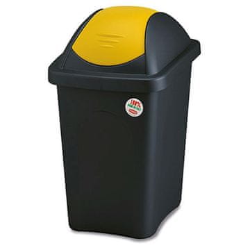 Stefanplast Plastični koš za smeti MULTIPAT 30 l, pravokoten, črn/rumen