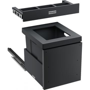Franke Izvlečni koš za smeti Mythos Water Hub, črn, 35 l, za omarico 600 mm