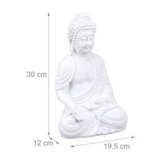 Northix Figura Buda, 30 cm, poliresin, dekorativna, odporna na vremenske vplive