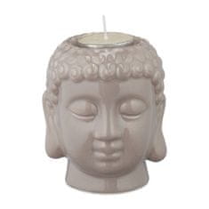 Northix Držalo za čajne svečke Buddha, keramično, meditativni dizajn