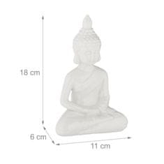 Northix Figura bele Bude, 18 cm, keramična, odporna na zmrzal