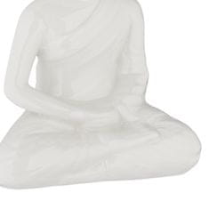 Northix Figura bele Bude, 18 cm, keramična, odporna na zmrzal
