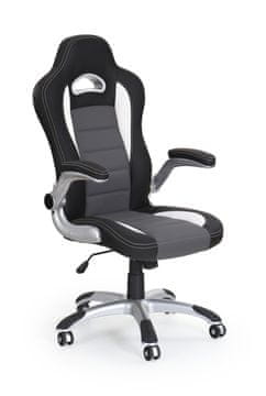 Halmar Ergonomski pisarniški stol Lotus v črni/sivi barvi, nastavljiv in udoben dizajn