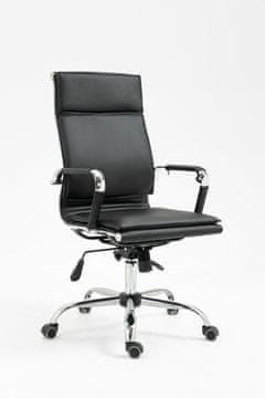 Halmar Ergonomski pisarniški stol Mantus - Črno eko usnje