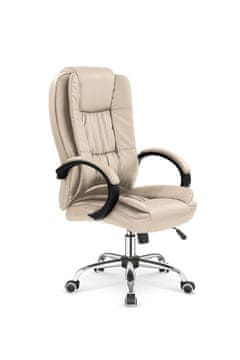 Halmar Ergonomski pisarniški stol Relax v bež barvi iz eko usnja