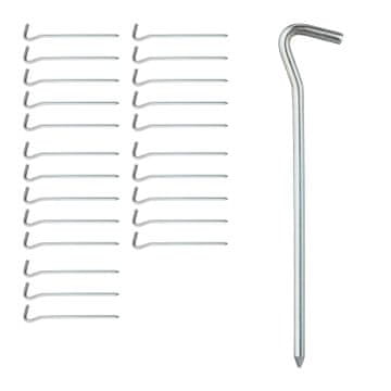 Northix Okrogli komplet klinov za šotor, 24 kosov, pocinkano železo, stožčaste konice