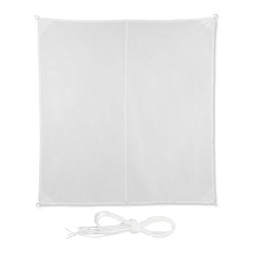 Northix Sončno jadro kvadratno, belo, vodoodbojno platno, UV zaščita